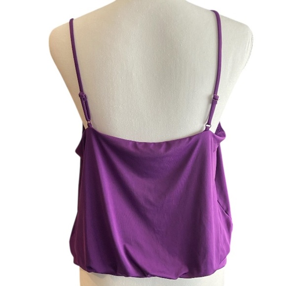 EUC Express Purple Draped Blouson Tank Top Size L - Picture 2 of 8